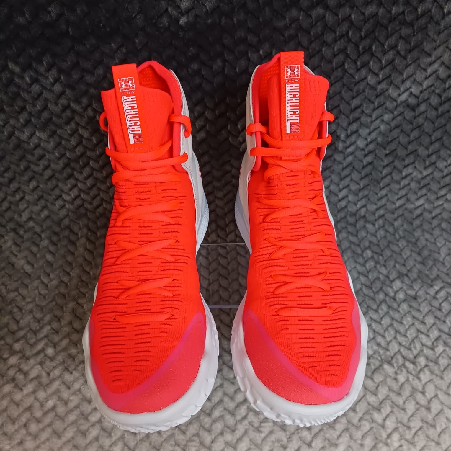 Under Armour Flow Highlight Ace Women’s Volleyball Shoes Hot Pink white Size 7