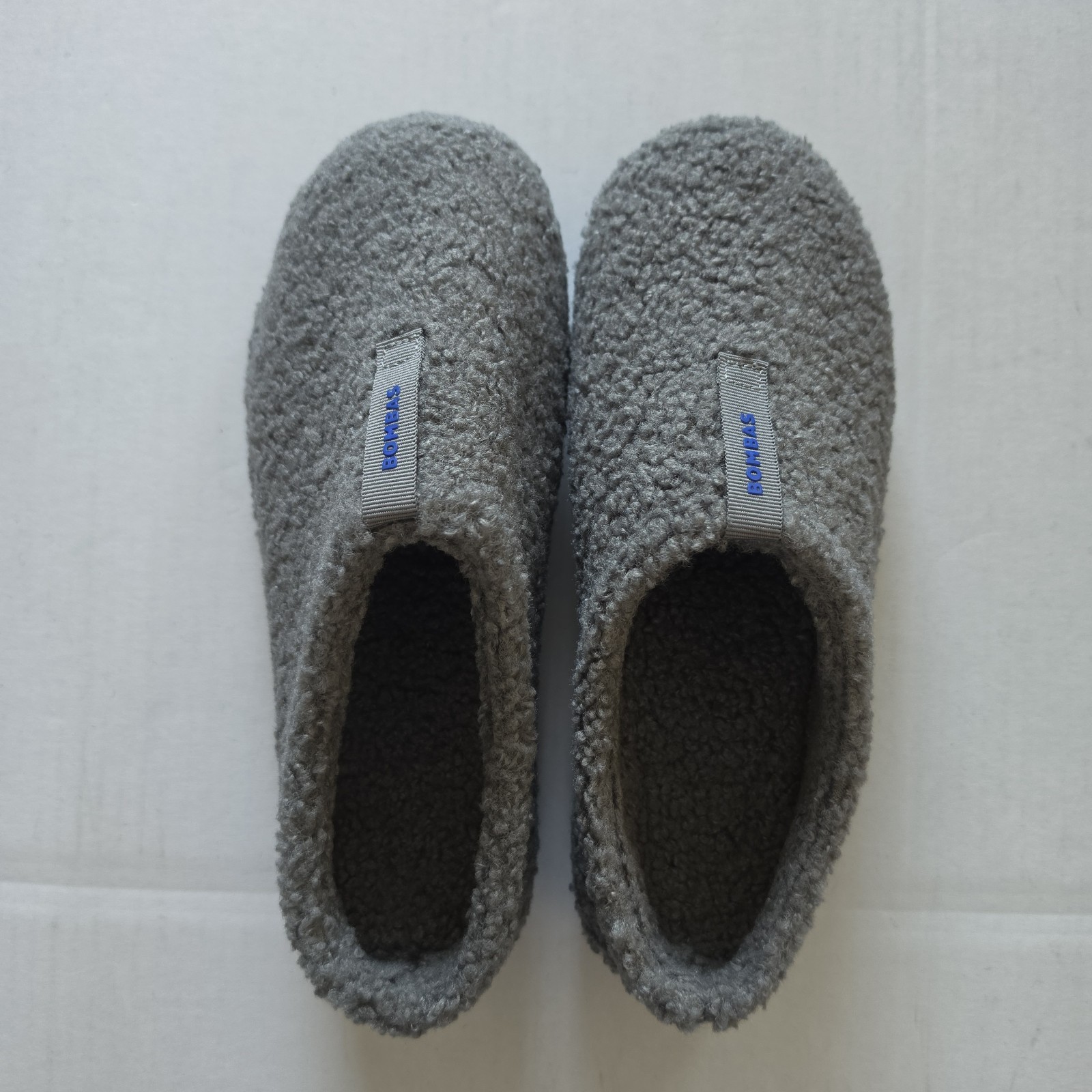 Bombas – Sunday Slipper – Fleece/Sherpa – Slip-On – Size 10 – Grey Berber