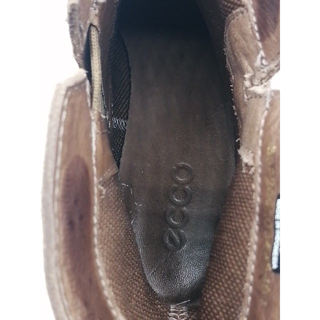 Ecco Boots Womens Touch 15 Brown EUR 38 Suede Ankle Bootie Shoes Stretch Pull On