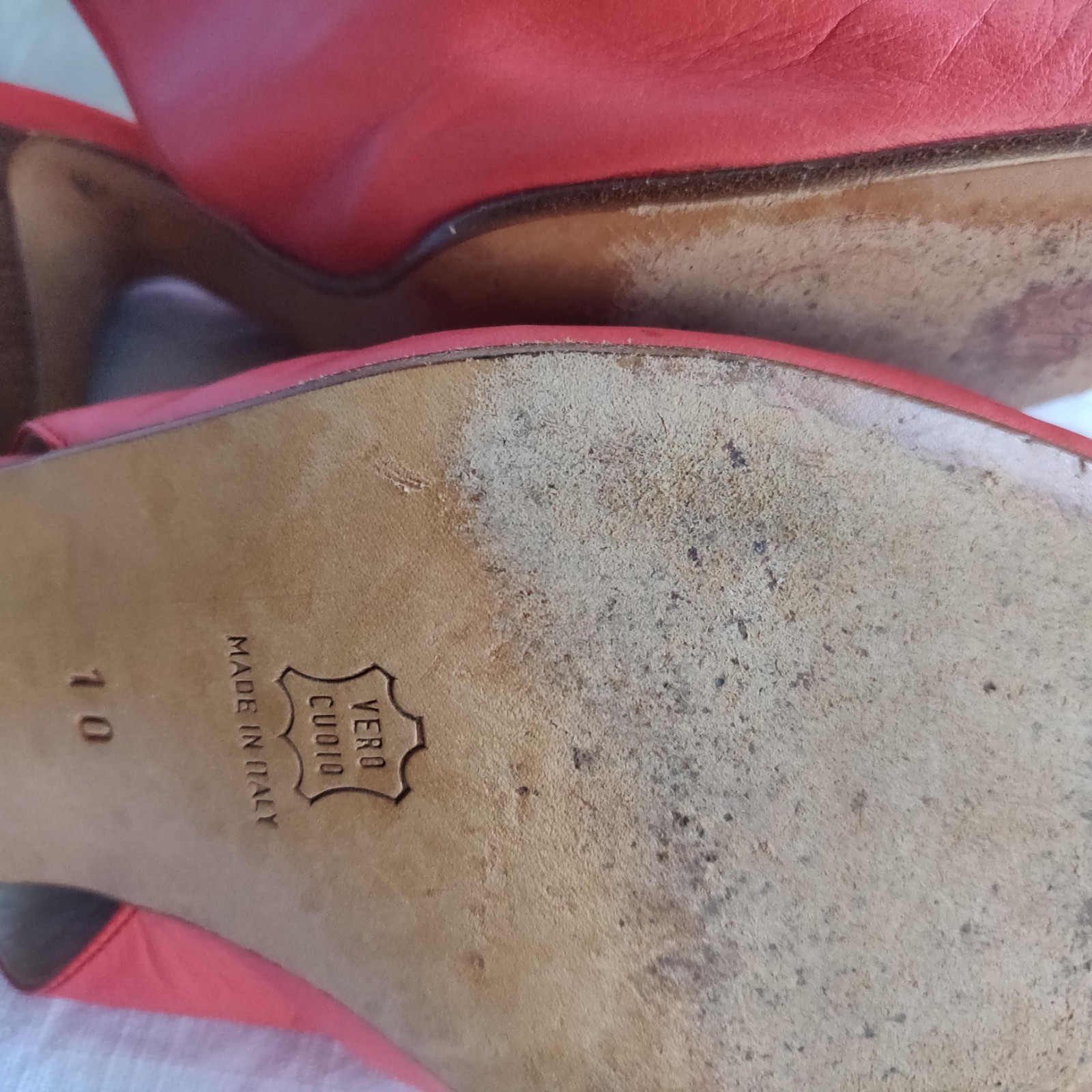 Authentic BOTTEGA VENETTA Peep toe Sling Back Low Heel Sandals Size 10