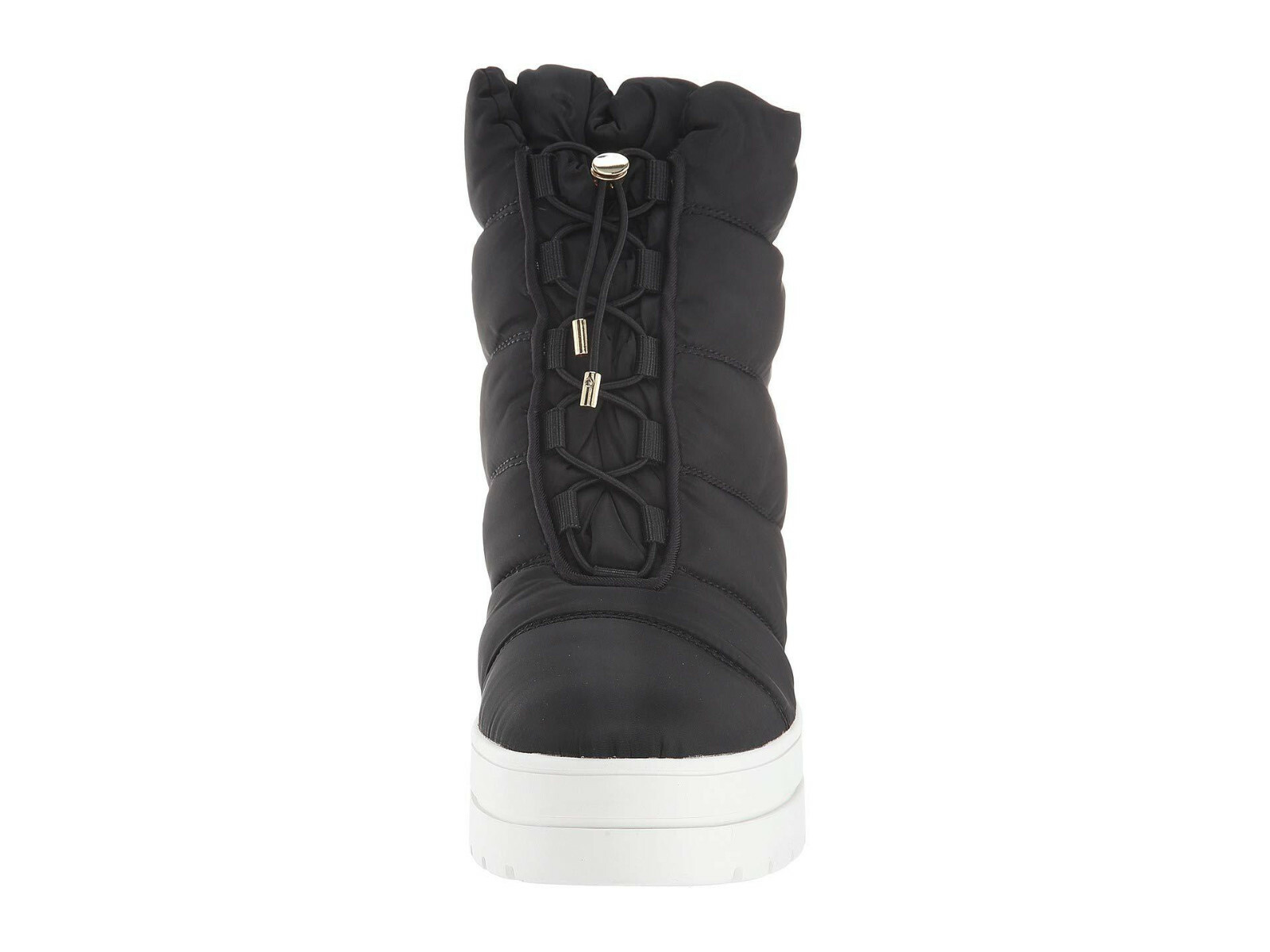 $275 NIB Donna Karan Women’s Quilted Textile/Leather Wedge Bootie Black Size 8,5