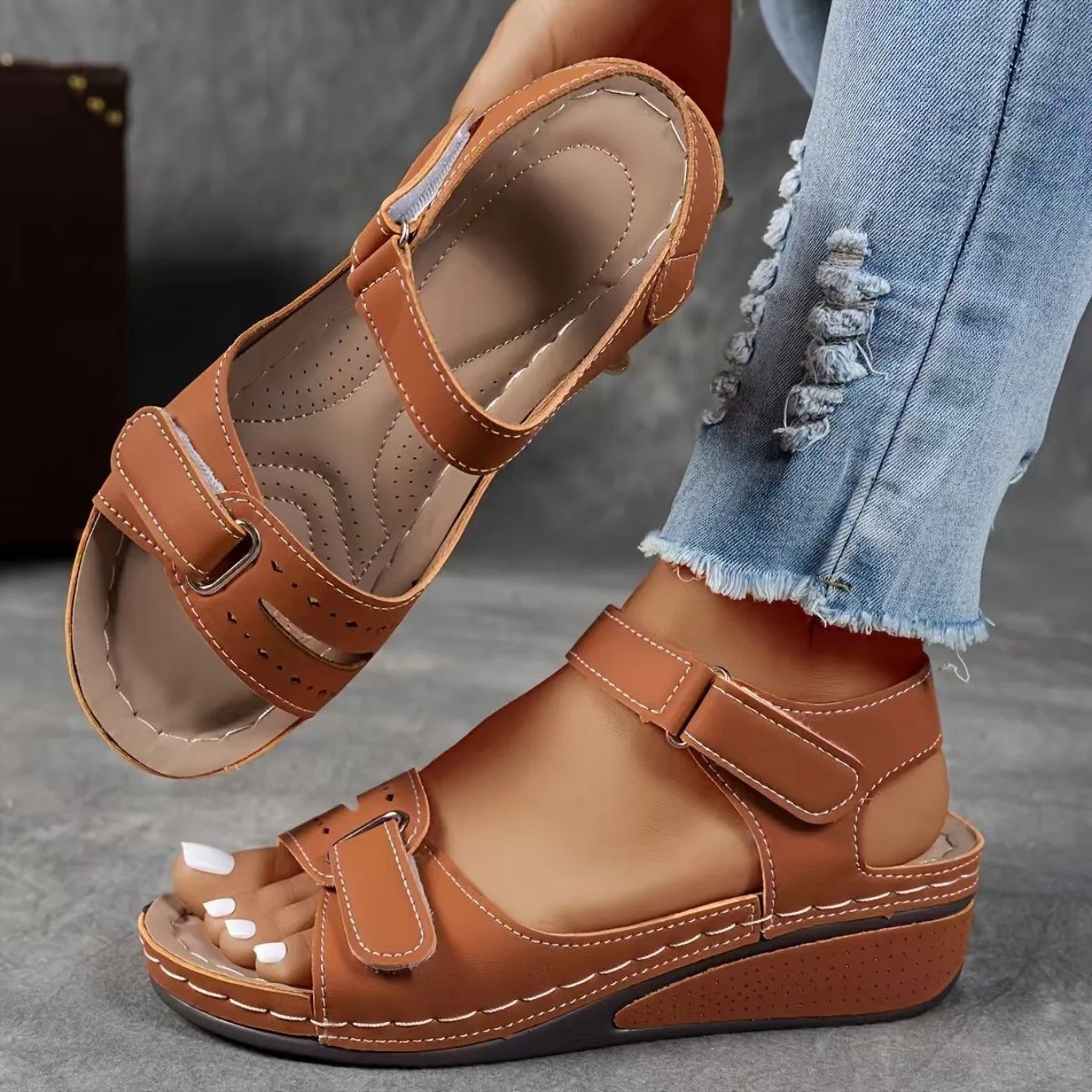2026 NEW Women’s Orthopedic Wedge Sandals Soft Sole Comfort Summer Walking Shoes