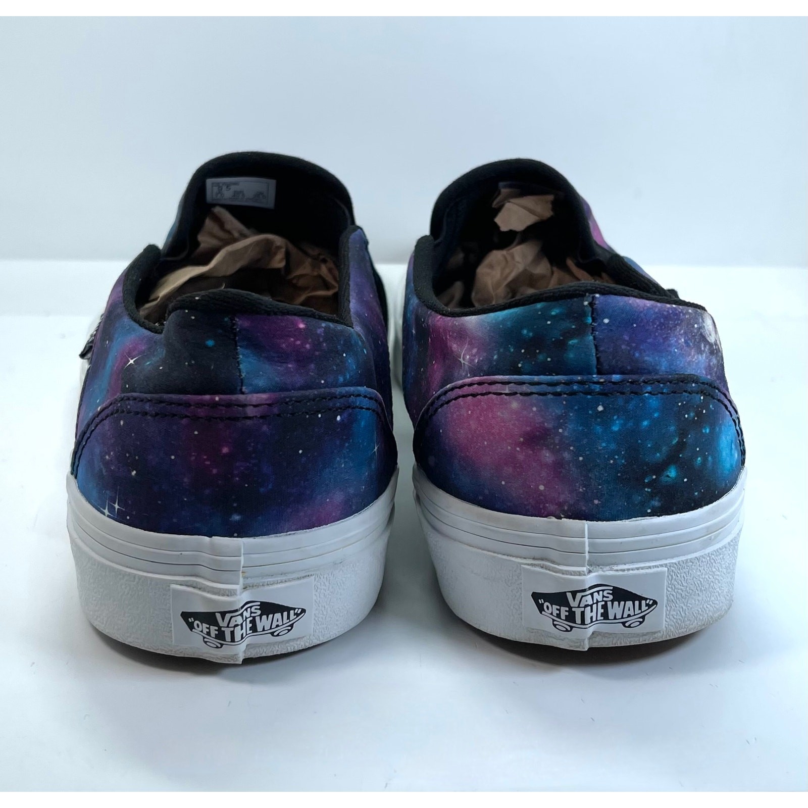 Vans Classic Cosmic Galaxy Space Stars Purple Blue Slip-On Shoes Sneakers 9.5