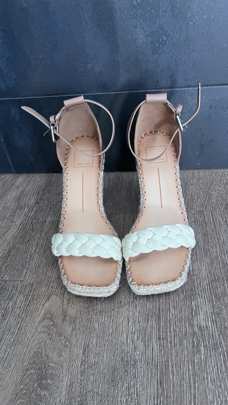 Dolce Vita Nilton Sandstone Braided Strap Espadrille Sandals Size 8