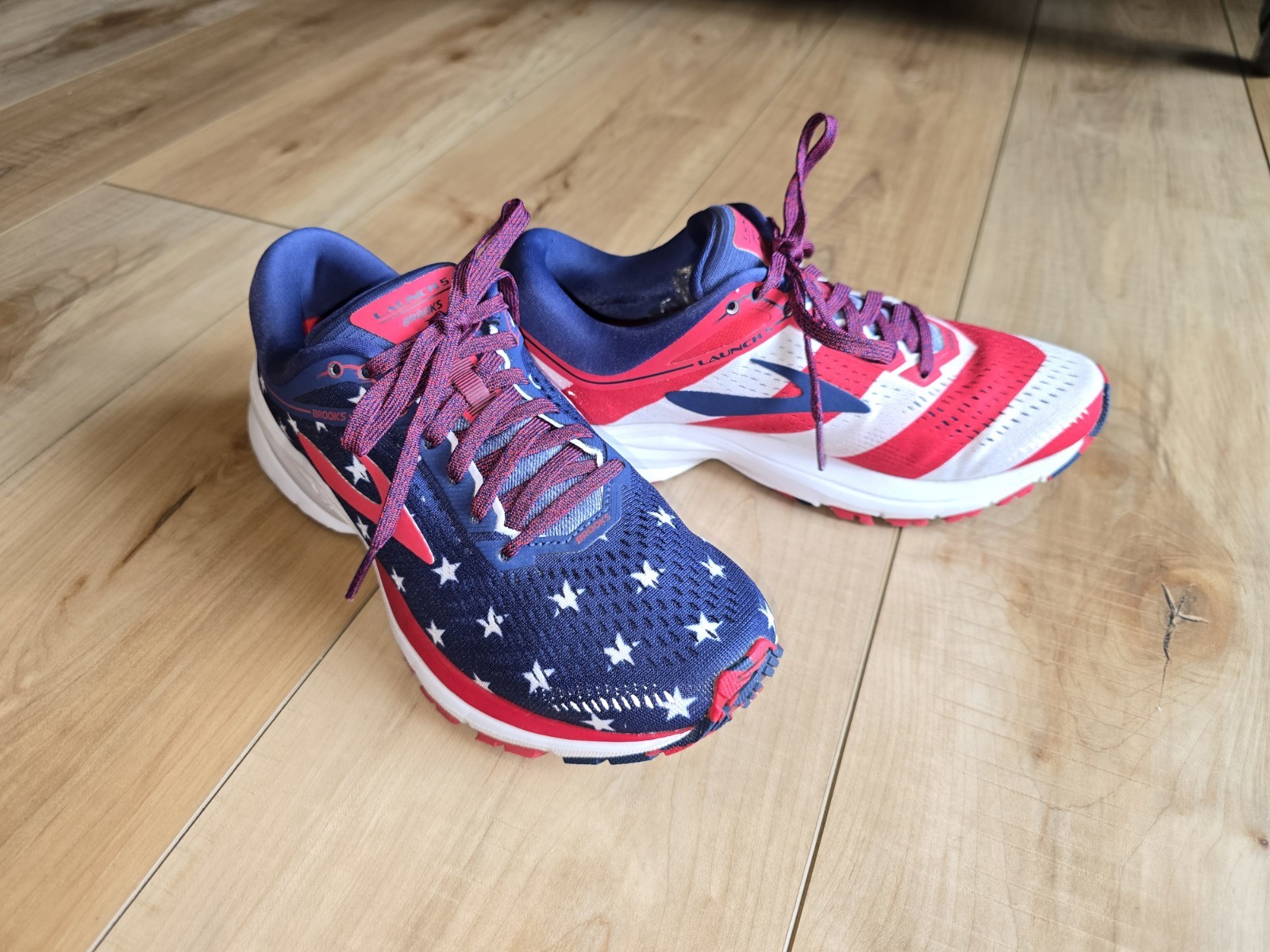 Brooks Launch 5 Victory Stars Stripes 4th USA Women’s Running Shoes sz 7