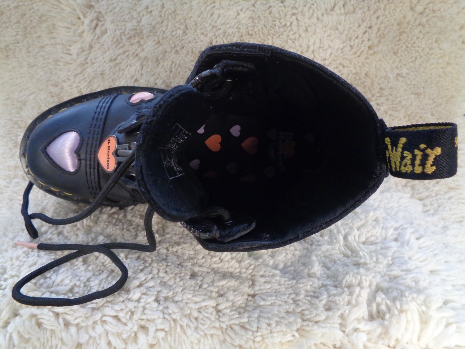 Dr Martens Sinclair Platform Size 6 Purple Heart Leather Combat Boots