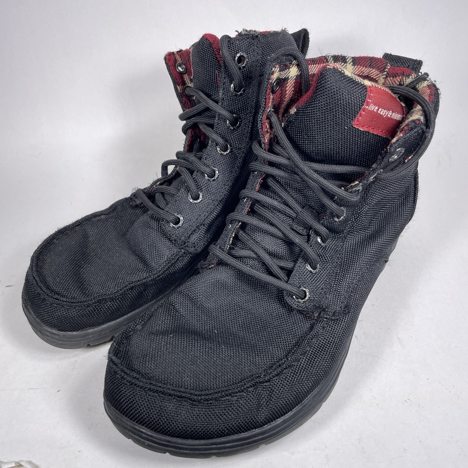 Lems Canvas Boulder Boot Black Flannel Lined Barefoot EU 40 / M 7.5/ W 9