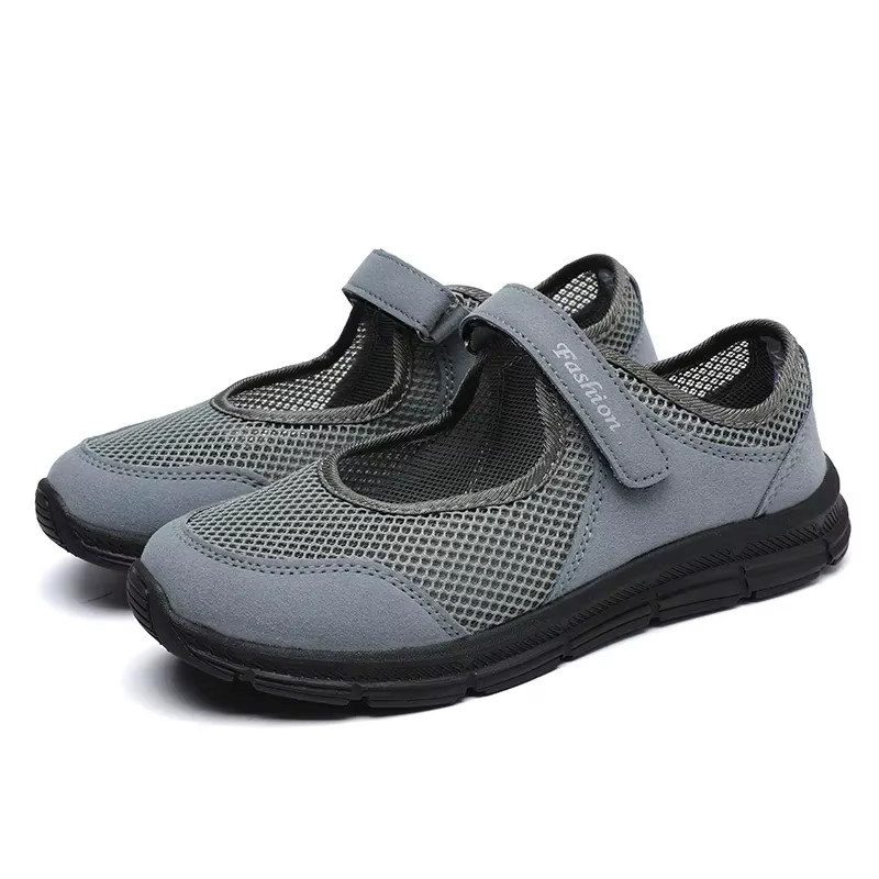 Women’s shoes breathable summer shoes mesh casual Hook and Loop shoe