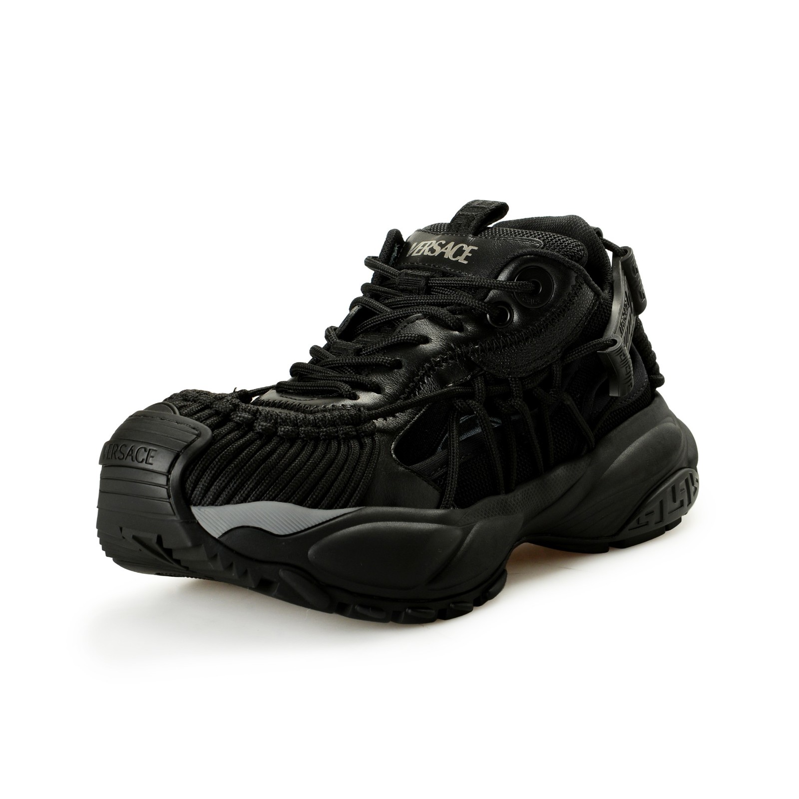 Versace Women’s Black MERCURY M_VS_01 Leather Sneakers Shoes US 6 IT 36