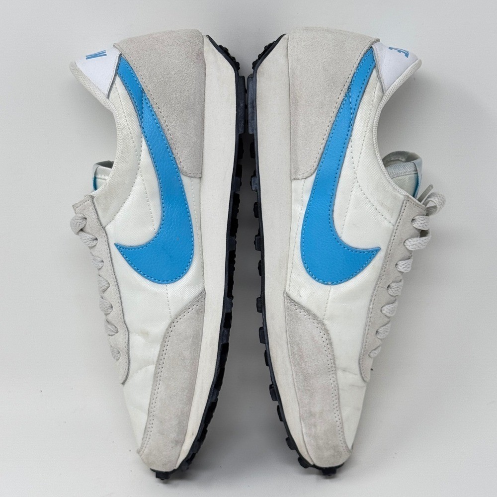 Nike Daybreak-Type Sneakers White/Gray with Blue Swoosh Size 8