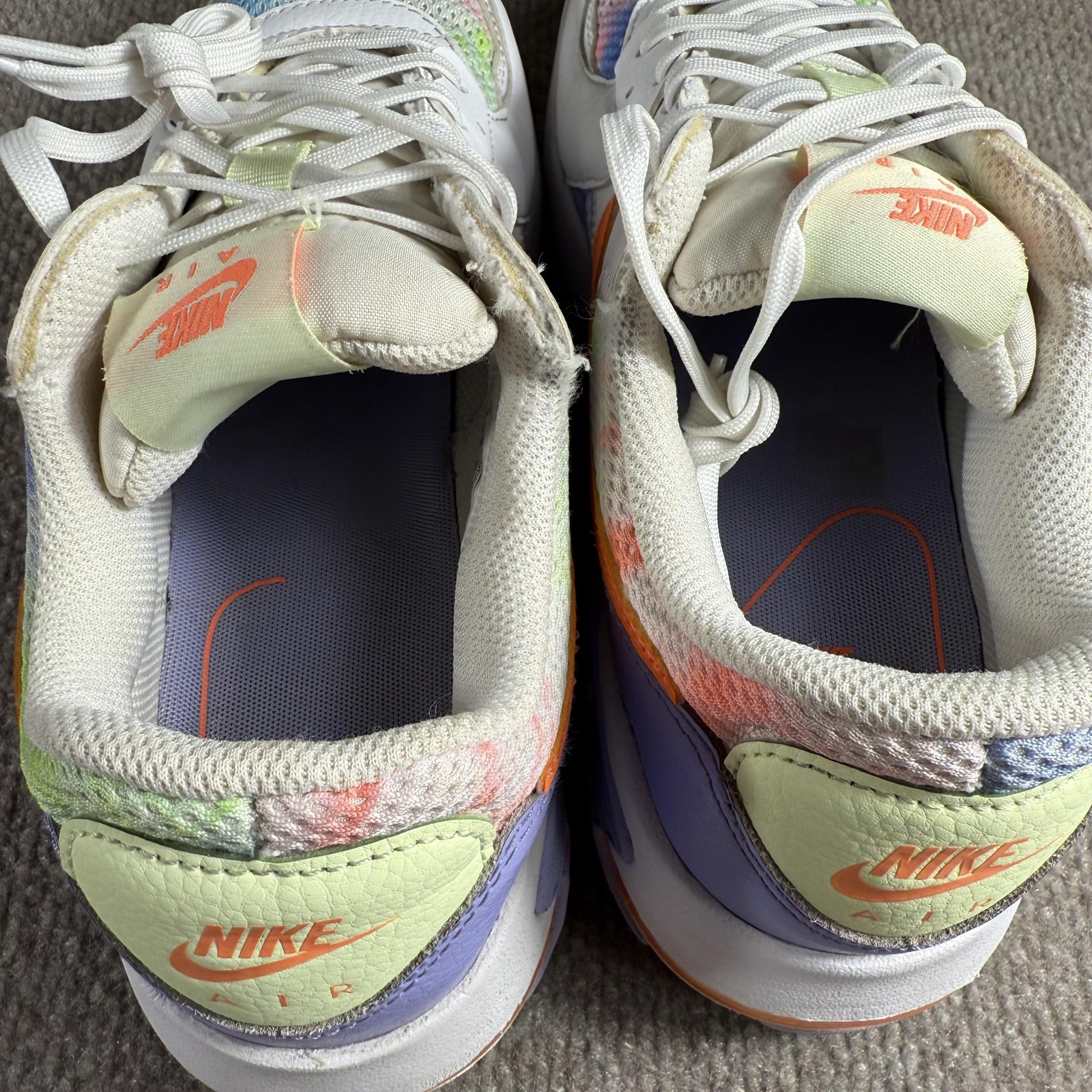 Nike Air Max Excee Shoes Womens Size 9 White Orange Multicolor Pastel DD9671-900