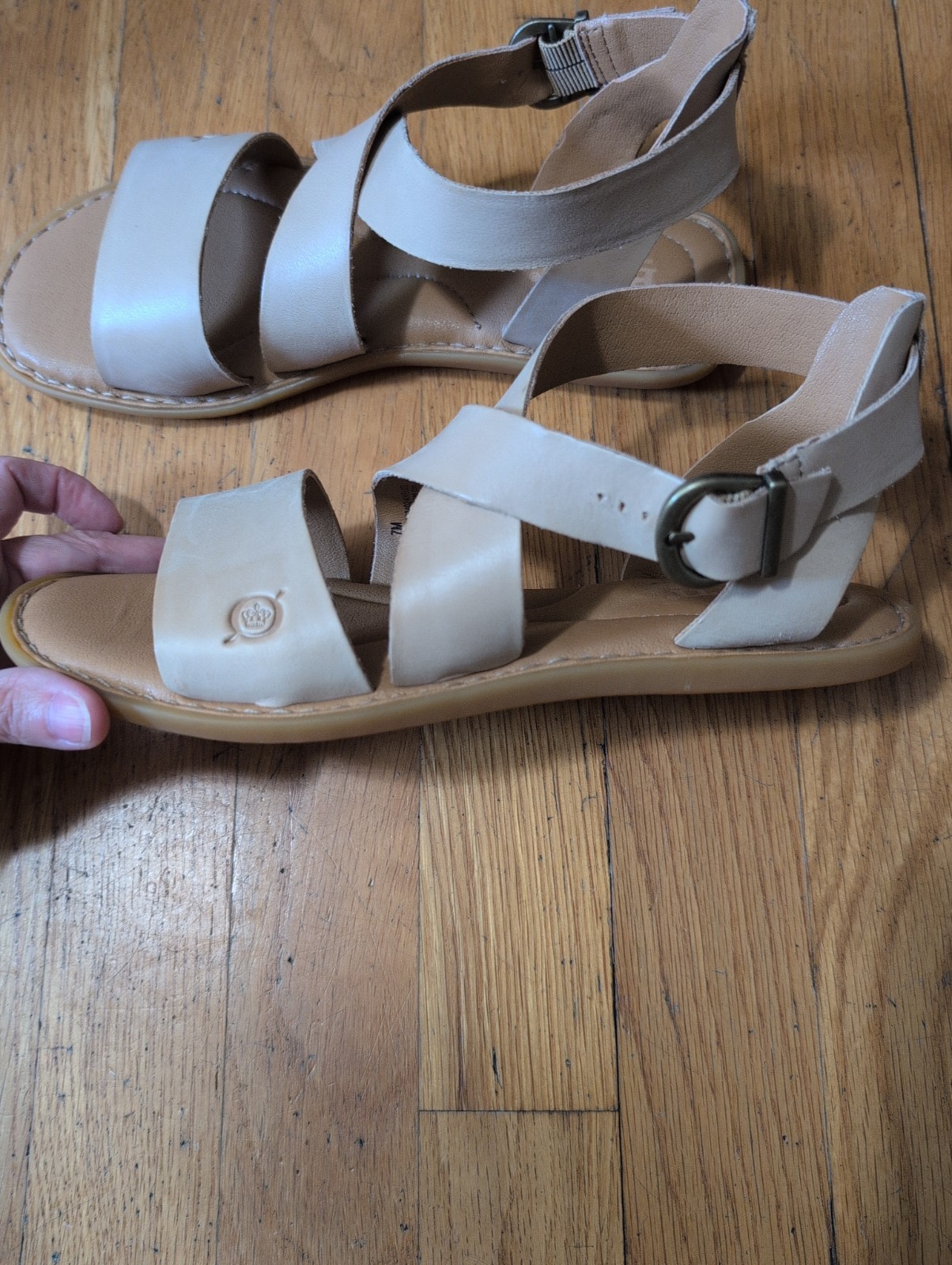 Born Beautiful Beige Strapped Sandals Brand New Sz 7M