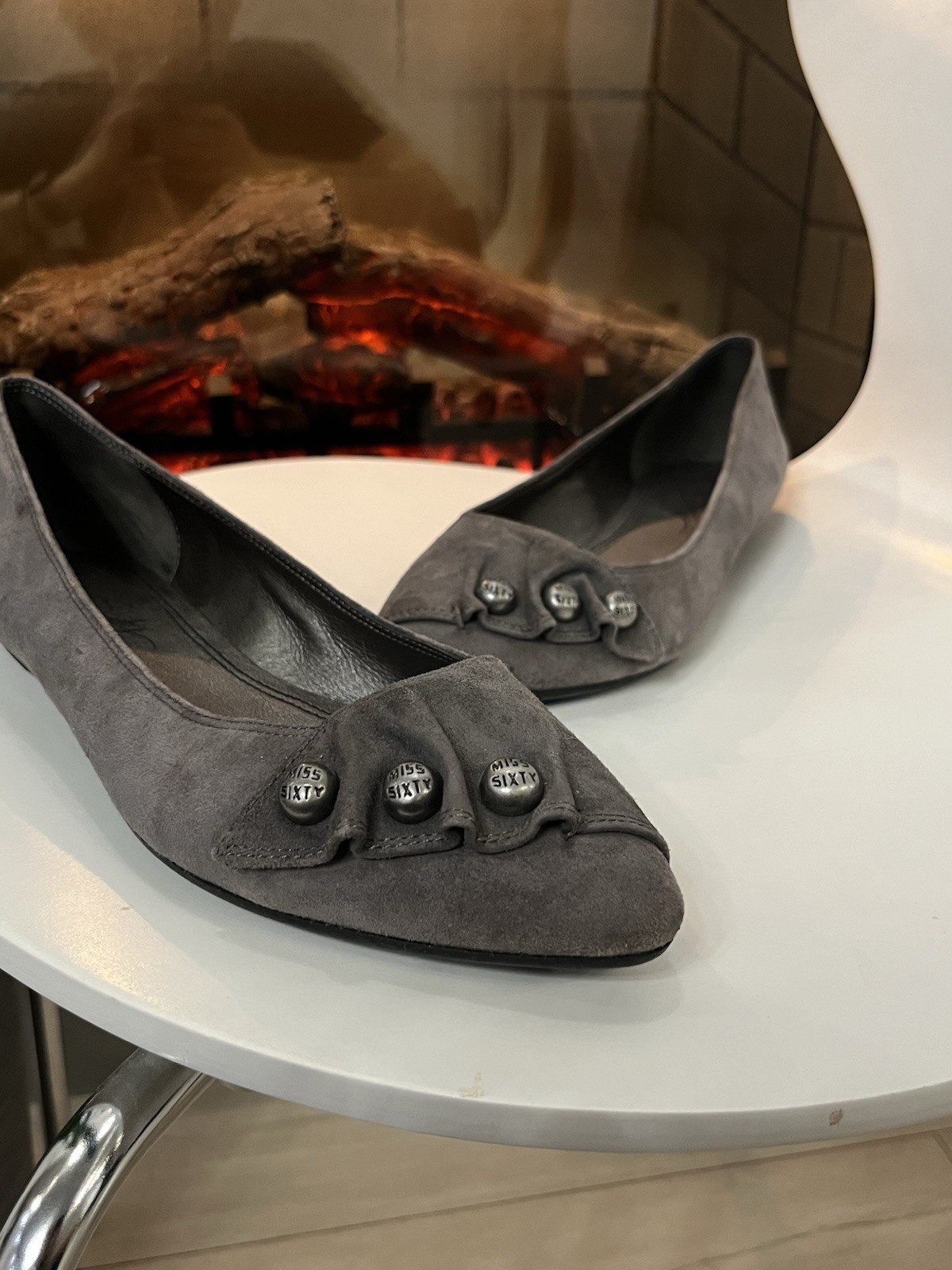 🔥RARE Miss Sixty 00’s Vintage Suede Ballets Y2K Flats Shoes Puma Vibe Size 39
