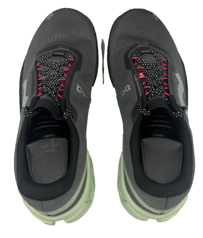 On Cloud Women’s Cloudmonster Lace Up Running Shoes Charcoal/Mint Size:9 80R