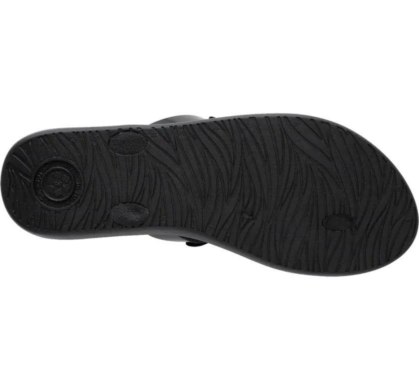 Oka-B Women’s Solara Flip Flop Thong Sandals, Licorice/Lemon ( 8 M )