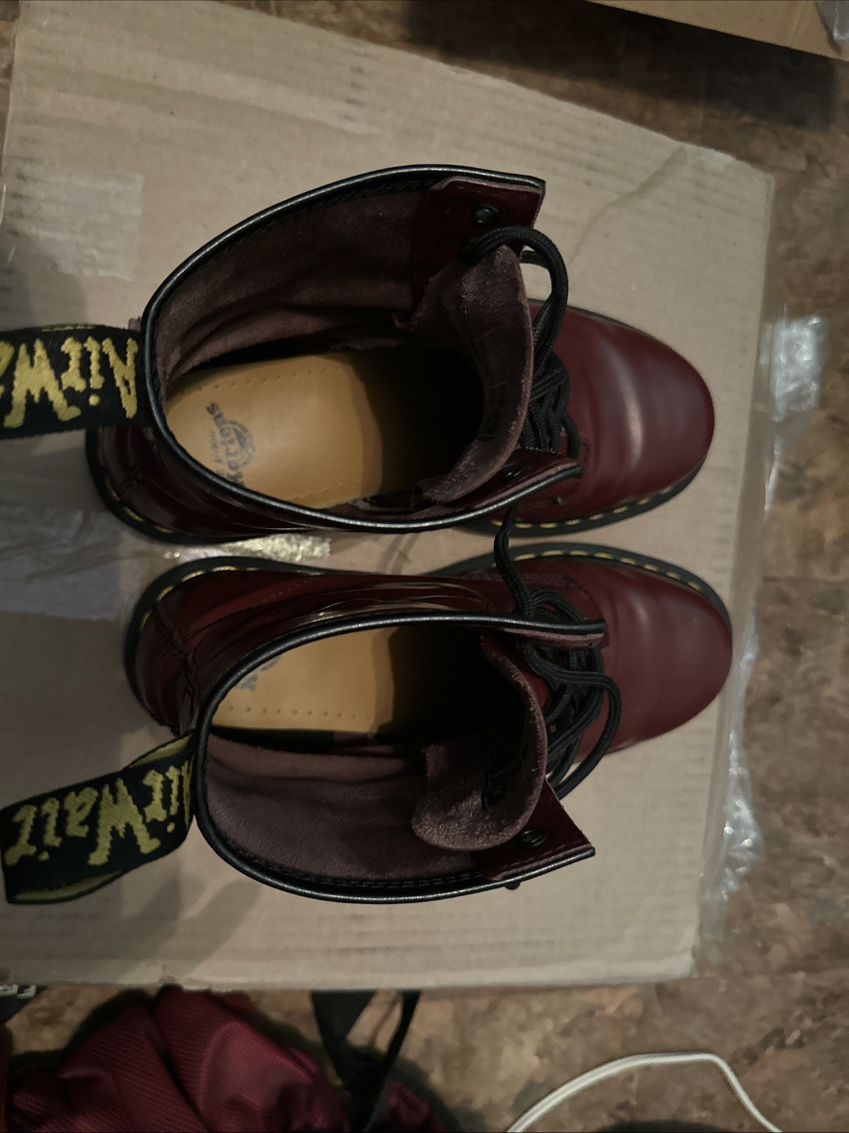Doc Martens 1460 Oxblood Burgundy Original Leather Combat Boot sz Men 8