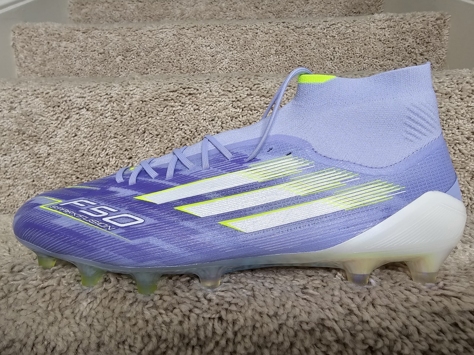 Adidas F50 Sparkfusion Elite Mid FG AG Blaze Pack Soccer Cleats JH7648 Sz 10.5