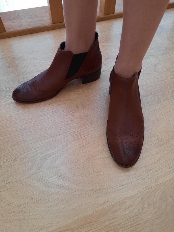 Women Paul Green Boots Brown Leather 40 #C3LQ