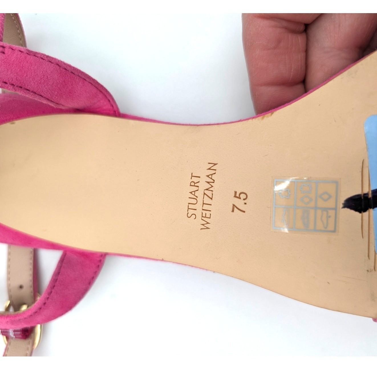 Stuart Weitzman Dancer Twistie 100 Suede Sandal Women’s Pink Size US7.5 EU38