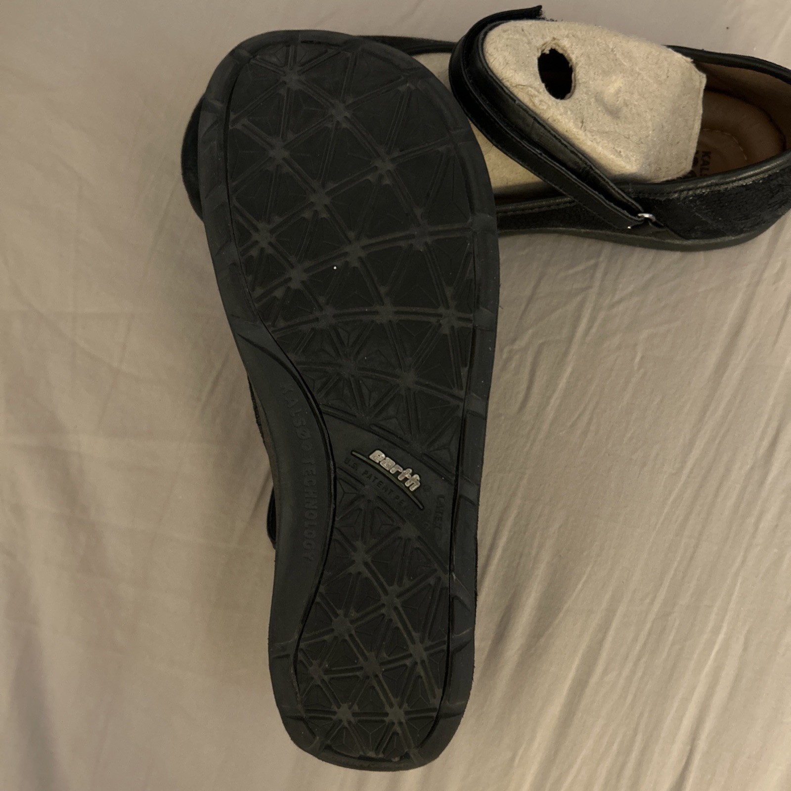 Ladies Kalso Earth Shoe Solar 3 Mary Jane Black Textured Leather US 7.5 B Adj