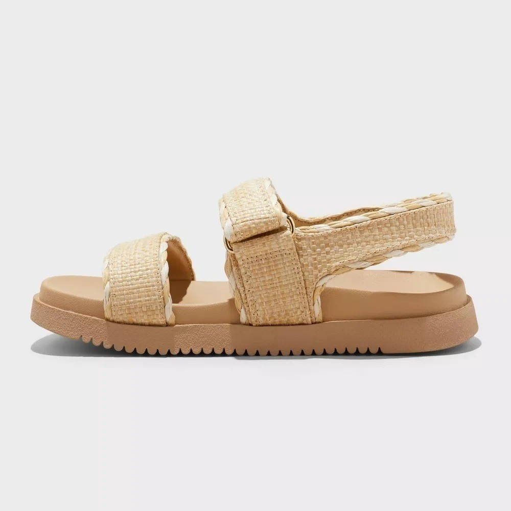 Women’s Tilly Raffia Platform Sandals – A New Day Tan Size 11 New With Tags