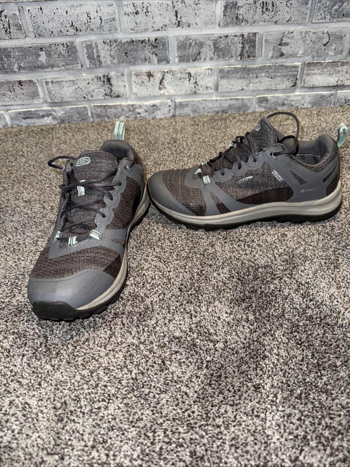 Keen Terradora II Waterproof Hiking Shoes Women’s 8.5 Wide Steel Gray Ocean Wave