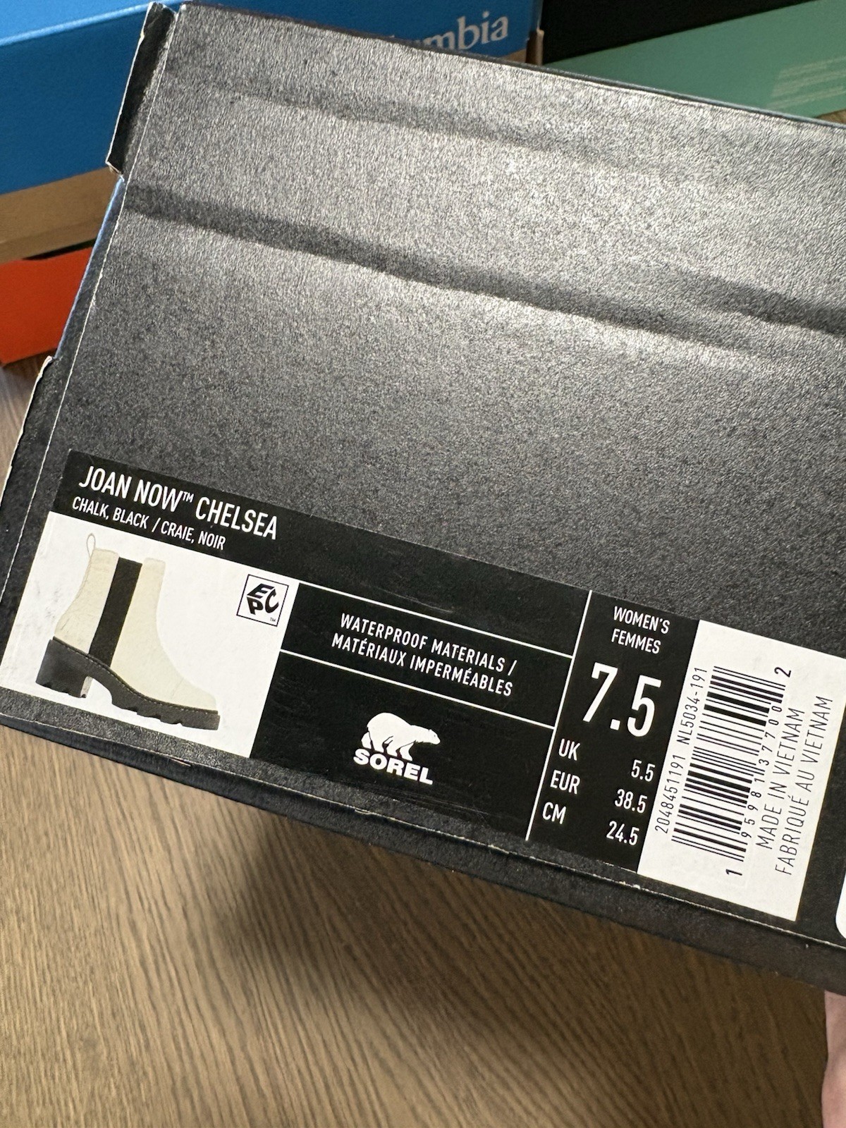 Sorel Joan Now Chelsea Boots Women’s (Size 7.5) Waterproof Chalk / Black