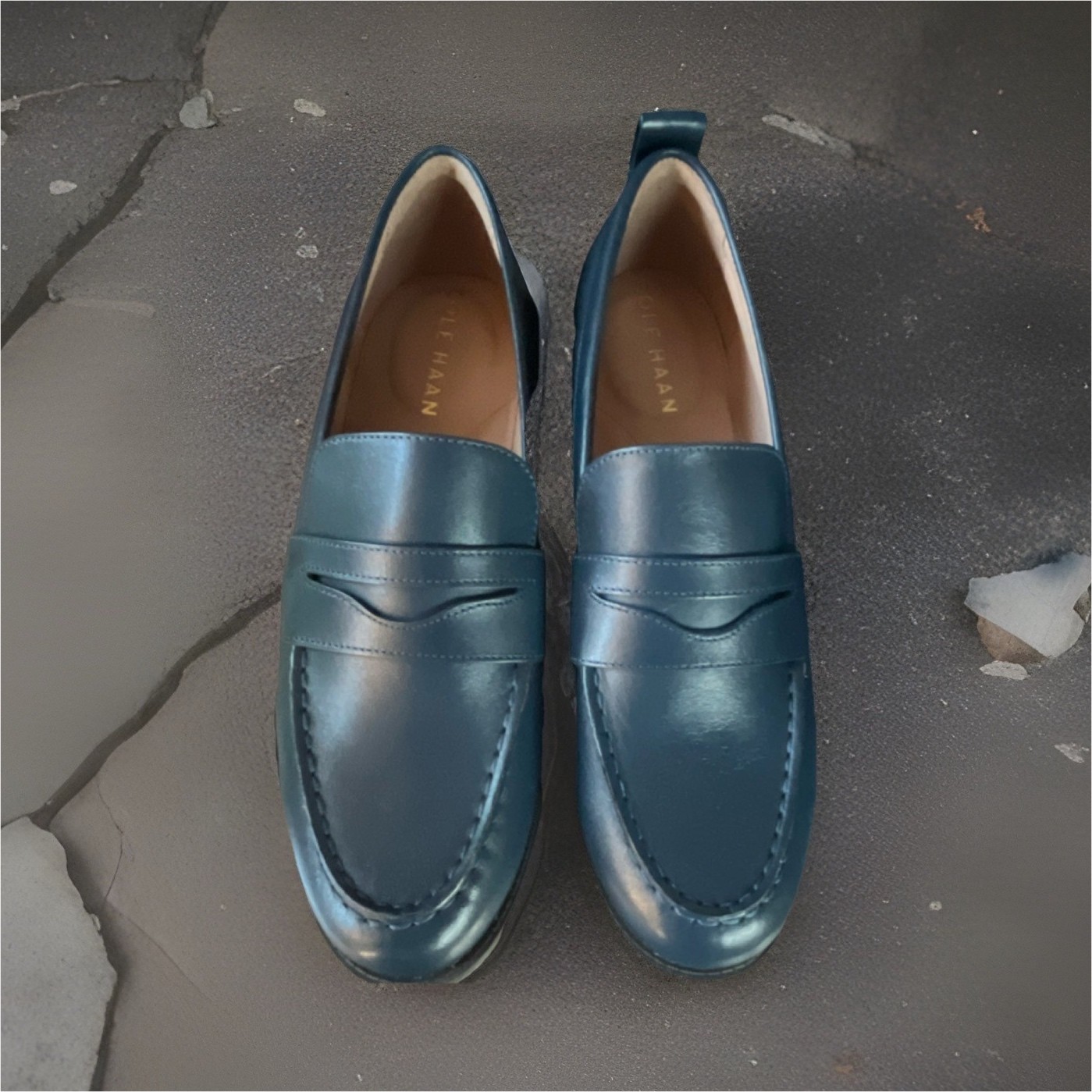 Cole Haan Women’s Loafer Flats Blue Leather Comfort Slip On US 6 Casual Workwear