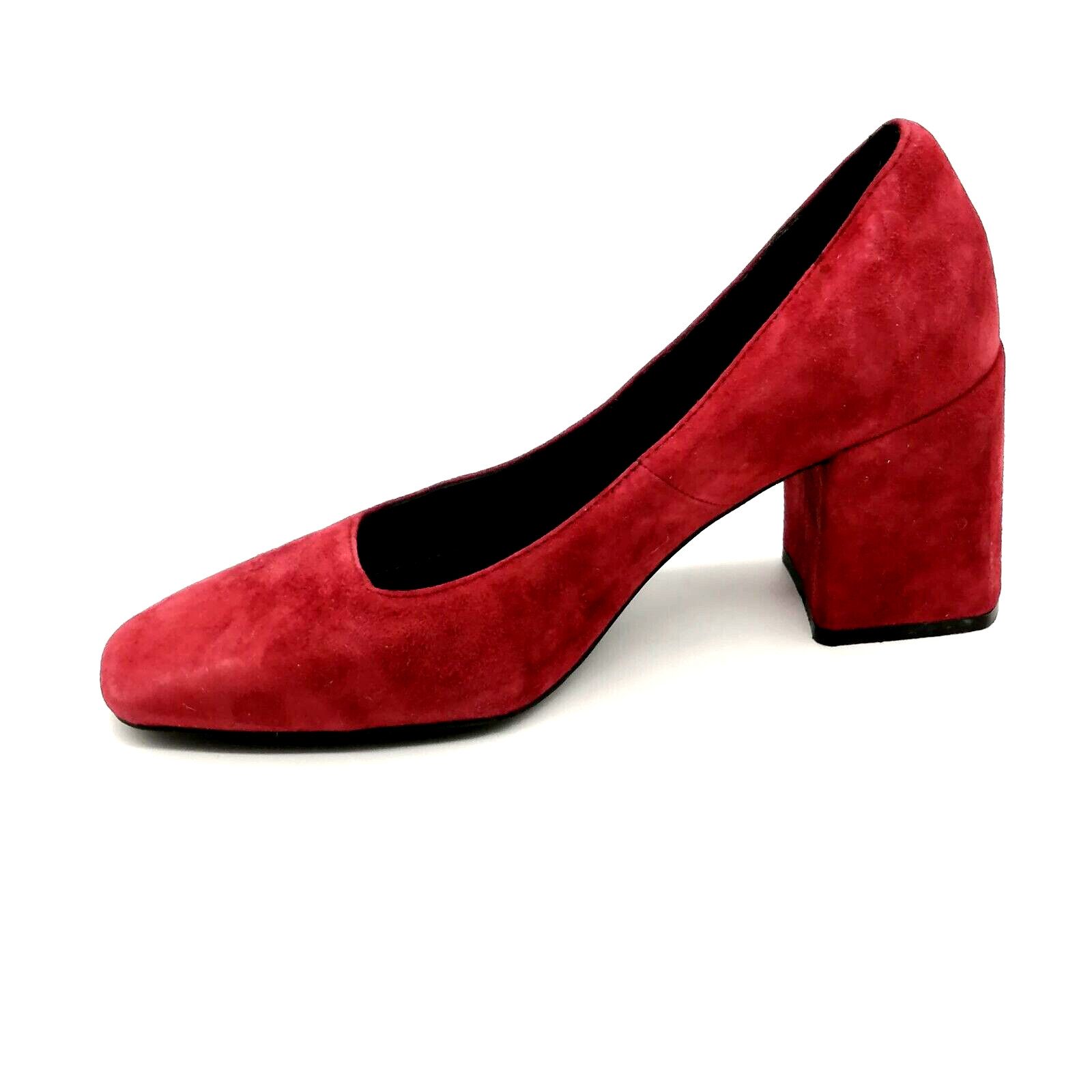 Golo Womens Pumps Ode Burgundy Suede Slip On Square Toe Block Heel 8.5