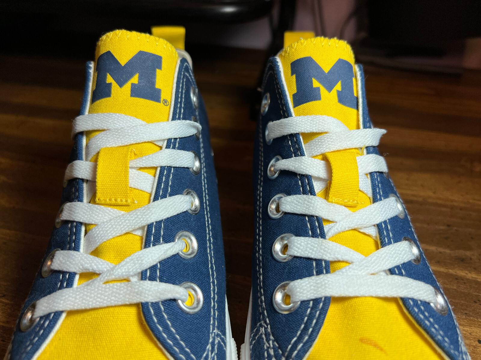 SKICKS University of Michigan Low Canvas Skate Sneakers Maize & Blue Women Sz 8M