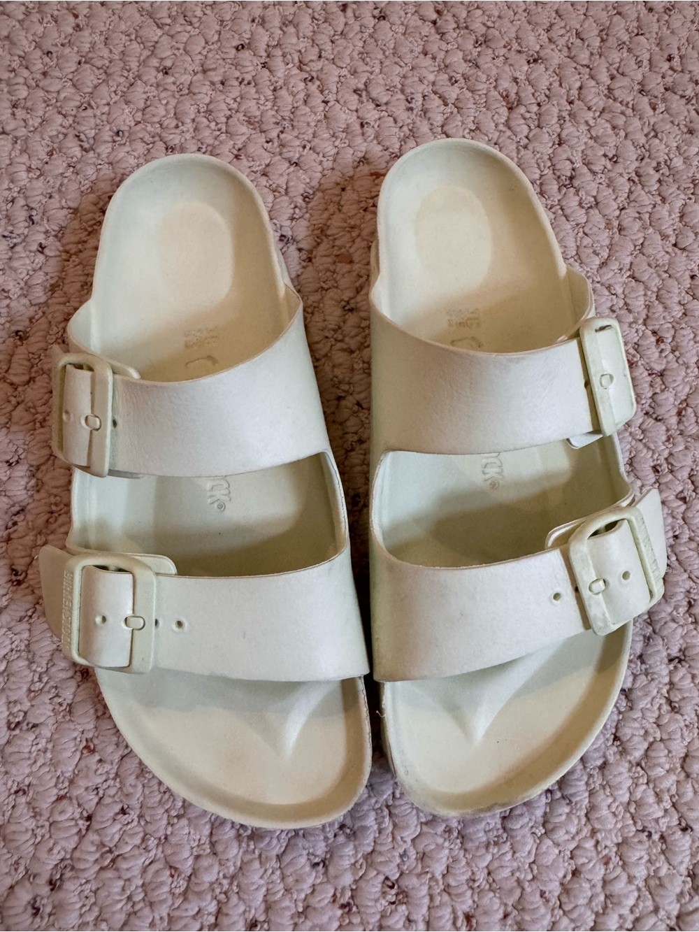 Birkenstock Arizona Double-Buckle Slide Sandals in Pistachio