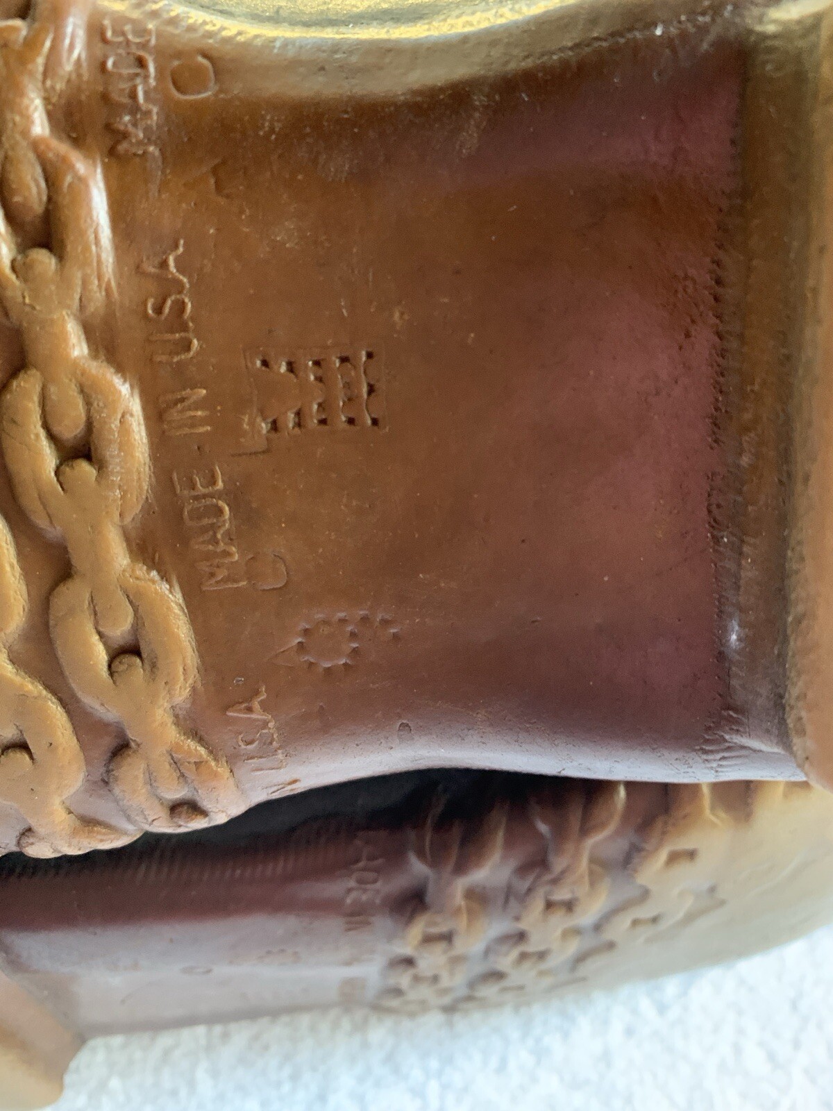 LL Bean Duck Boots Women 9M Made in USA Brown Genuine Leather Maine Hunting READ