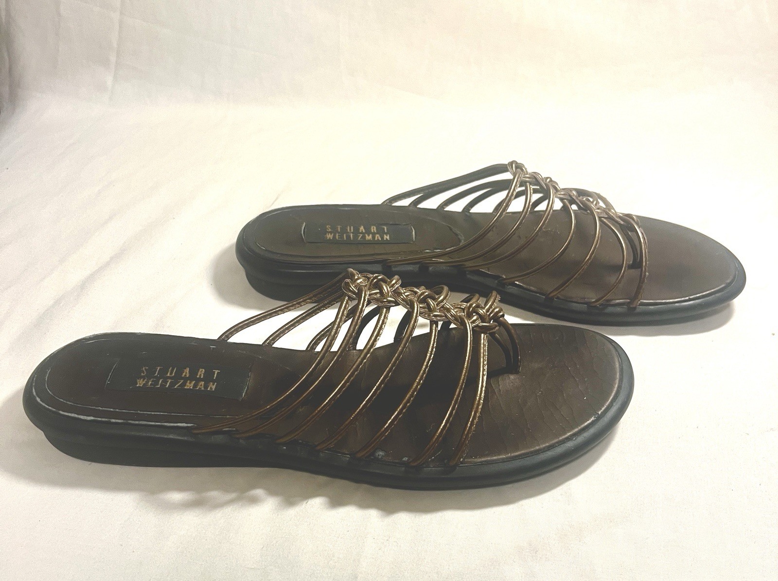 Stuart Weitzman Bronze Sandals, VTG with Original Box, 9N