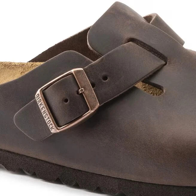 Birkenstock Boston Habana Oiled Leather Clog Shoes Narrow/Wide EU Size 37-45 NEW
