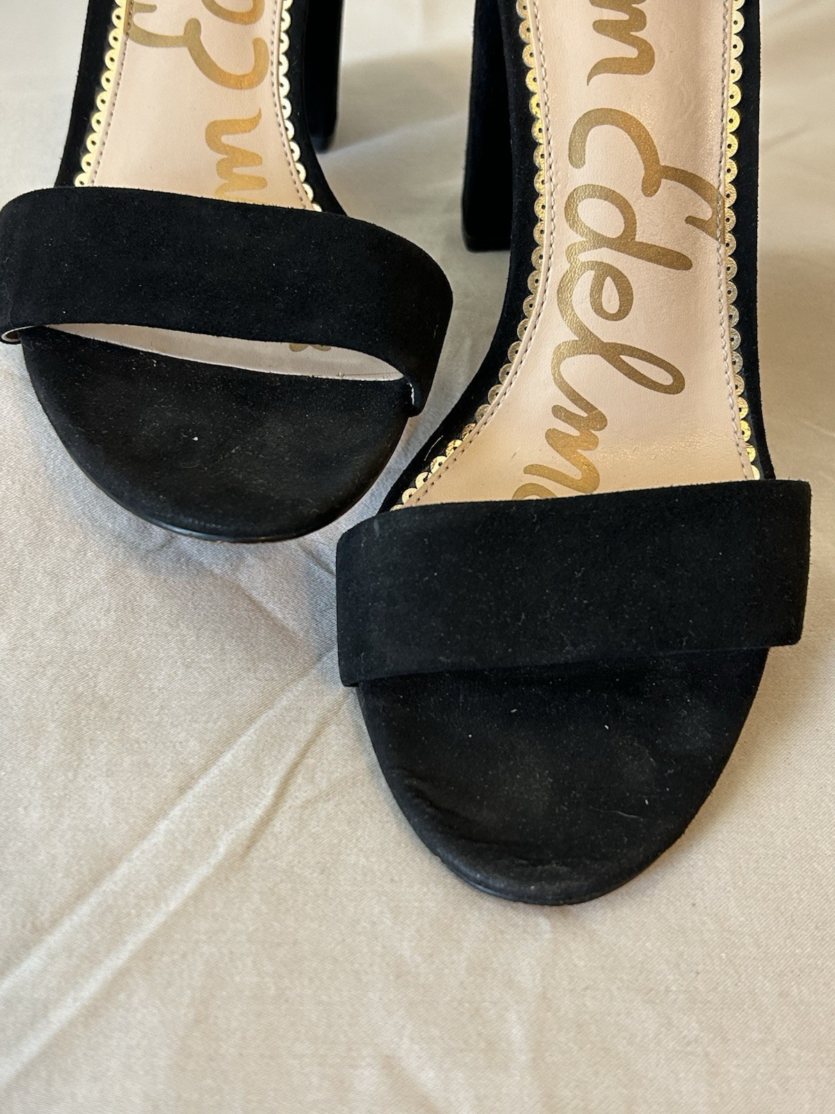 Women’s Sam Edelman Yaro Line Black Chunky Heels Size 10