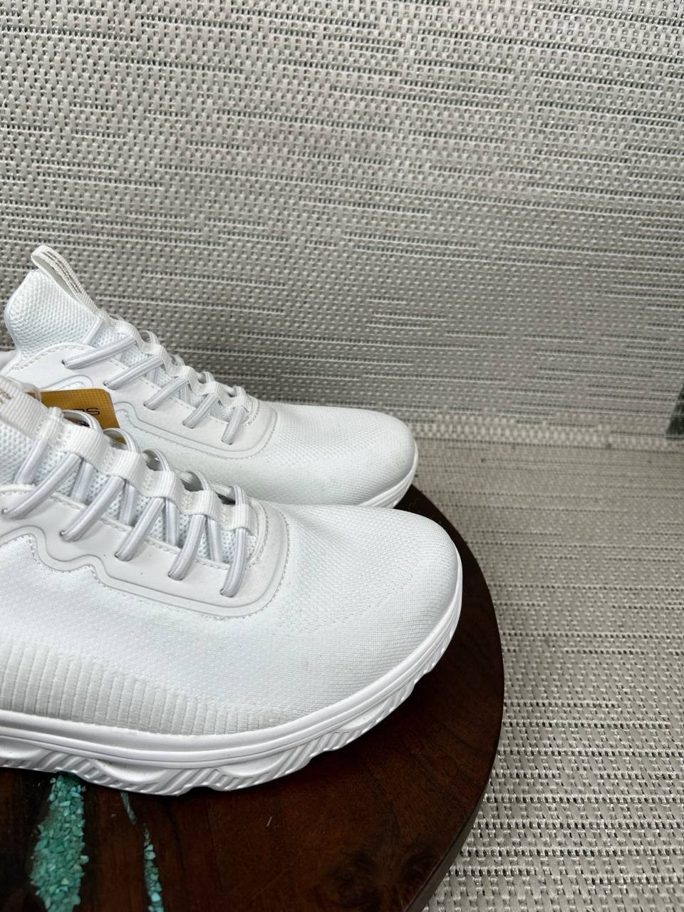 Skechers Shoes Womens Size 12 Bobs Sport Arc Waves White Textile Slip On Sneaker