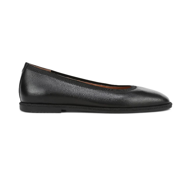 VIONIC Caroll 2.0 Ballet Flat, Black Leather New