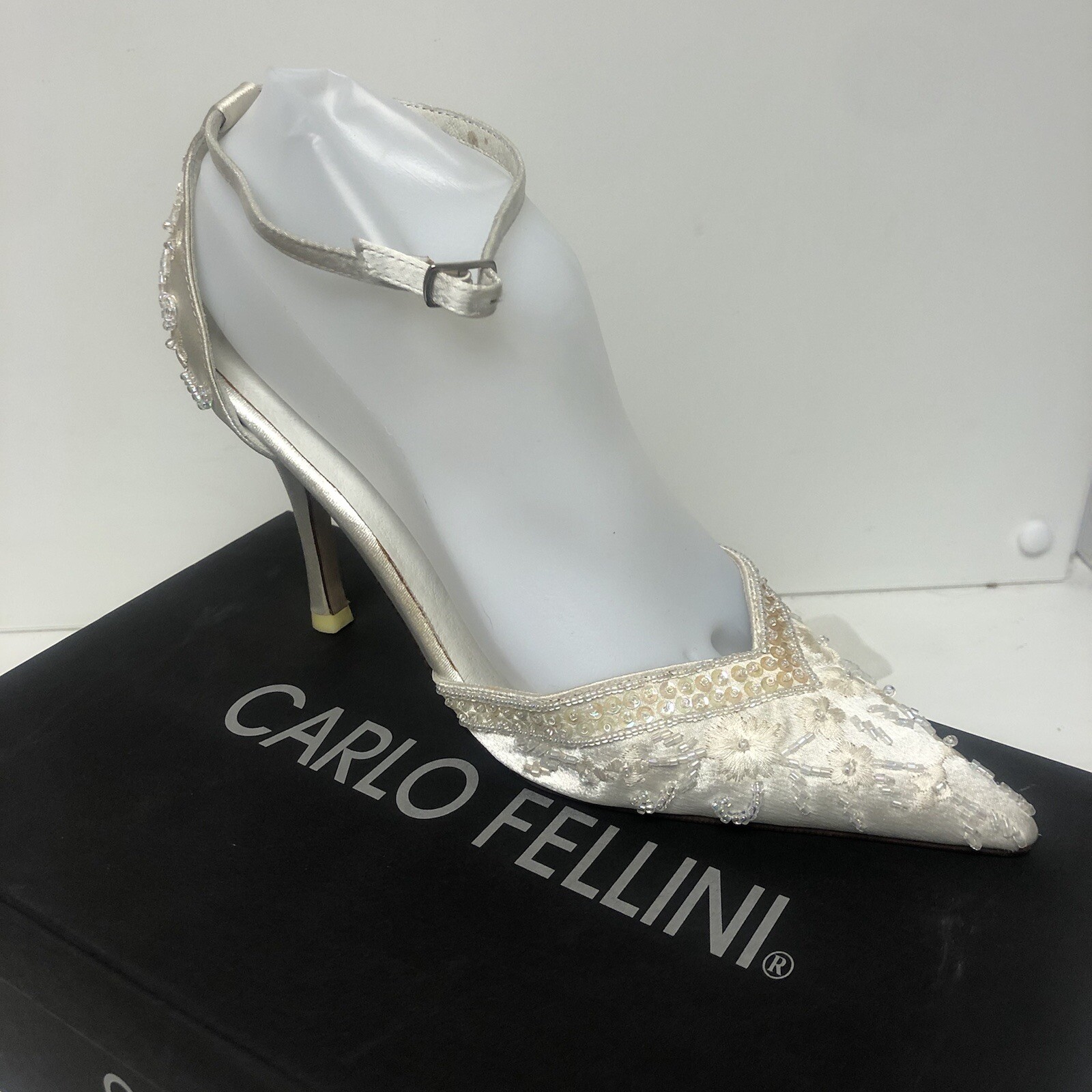 Carlo Fellini Casablanca women’s nightlife sequins shoes Ivory US Sizes