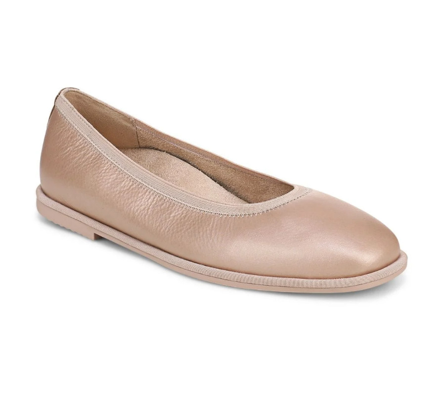 VIONIC Caroll 2.0 Ballet Flat Rugby Tan Leather