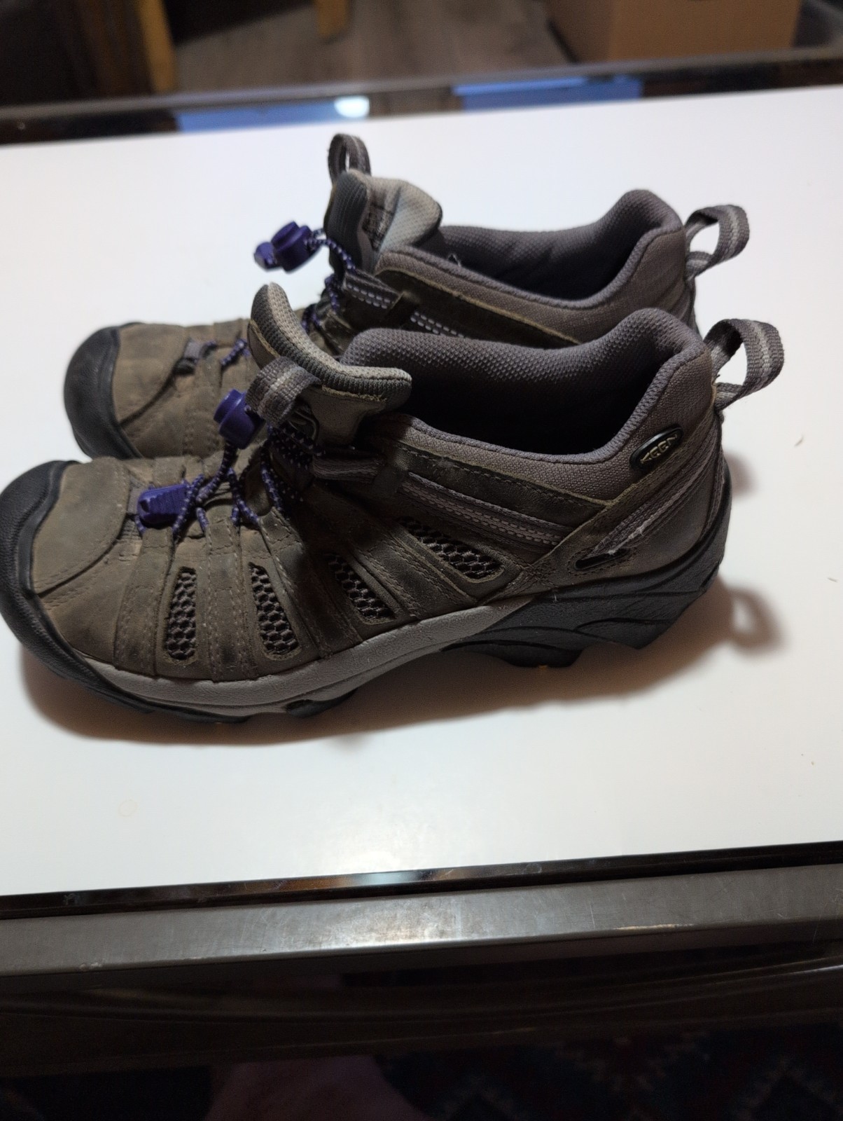 Keen Voyager Vented Hiking Shoes Women’s Brown Leather Trail – US 8.5