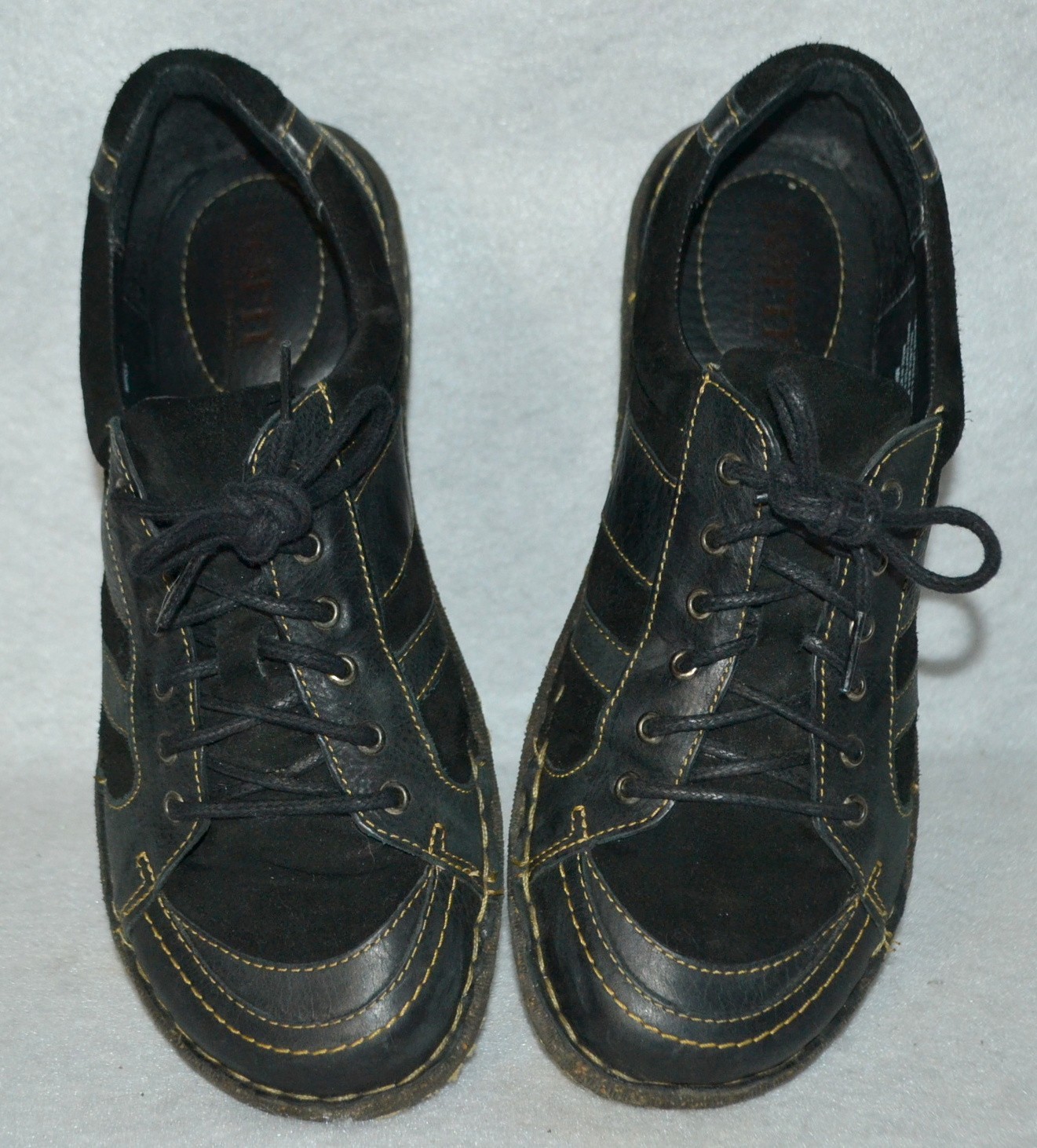 Born Womens Black Leather Oxford Lace-Up Shoes 9.5 W32112