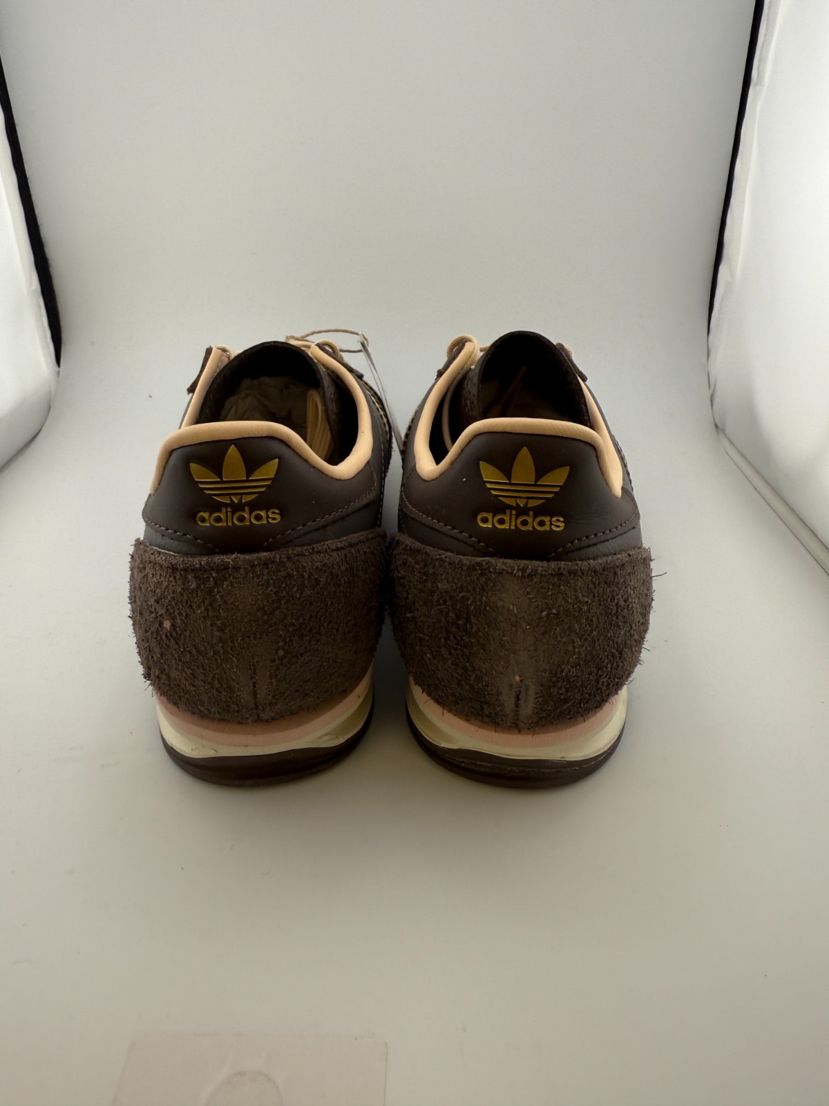 WORN adidas SL 72 OG Charcoal Crystal Sand Brown IF1937 Size 8W NO BOX