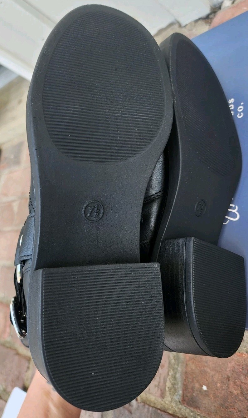 Universal Thread Women’s Connor Ankle Harness Buckle Boots Black, 7.5, NEW!!