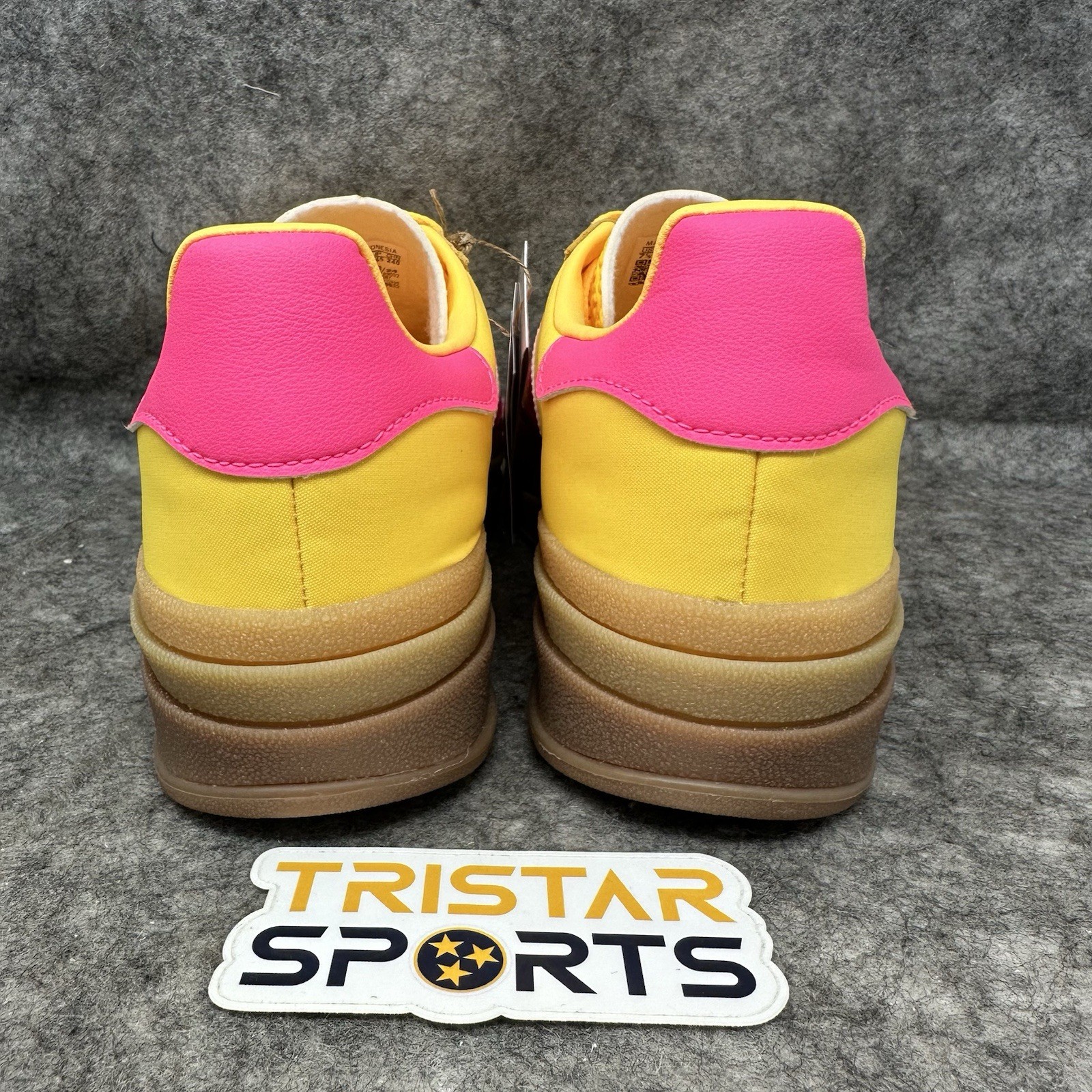 Adidas Gazelle Bold Shoes Womens Size 9 Yellow Pink Platform Sneakers IG4387