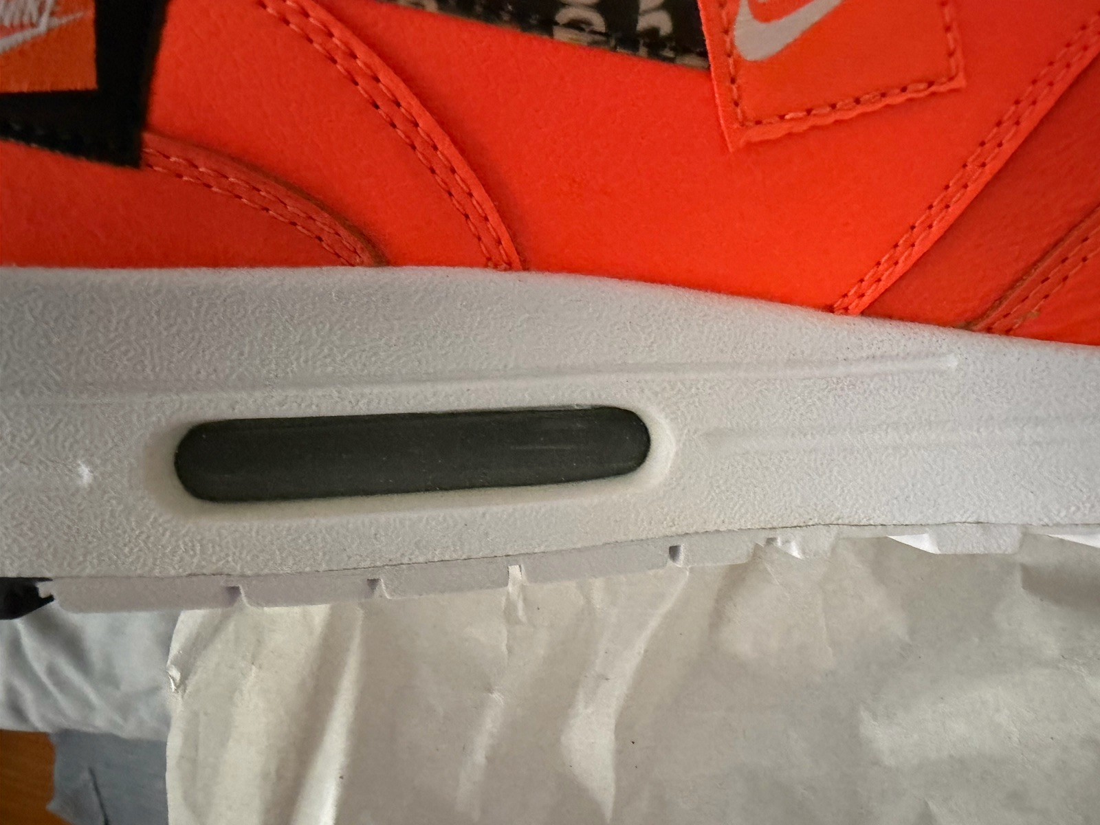 Nike Air Max 1 LX Just Do It Orange White Black Women’s Sneakers 917691-800 DS