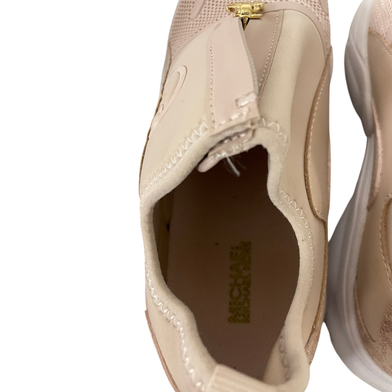 Michael Kors Sami Zip Trainer Sneaker Womens 5 Circular Air Mesh Ballet Pink
