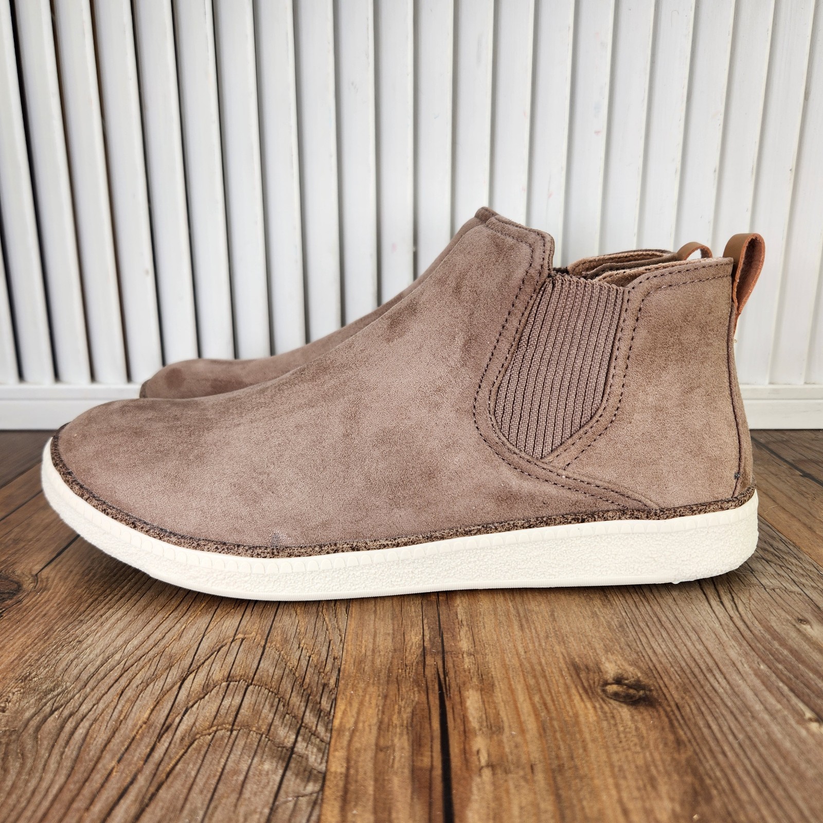 Dr Scholls See Me Chelsea Boots Womens Sz 9 M Stucco Brown Slip On Comfort Shoes