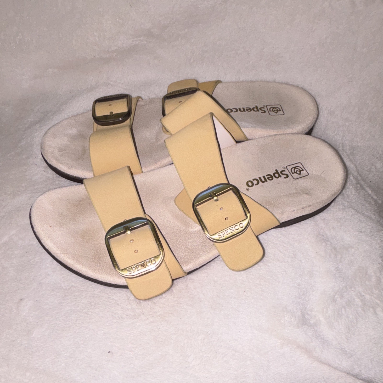 SPENCO VISTA LEATHER SLIDE SANDALS SZ 7 (A5)