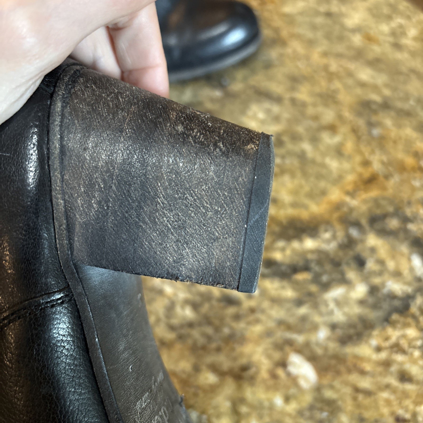 N.D.C. Made by Hand Women Black Leather Heeled Ankle Boots 39 US 9