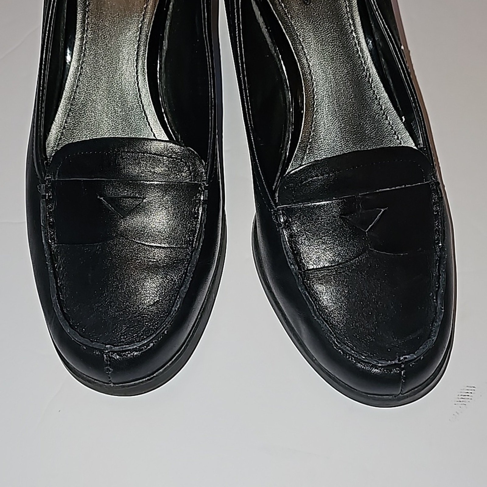 Vtg Connie Pennywise Oxford Heels Womens Sz 9 Black Academia Librarian VGC